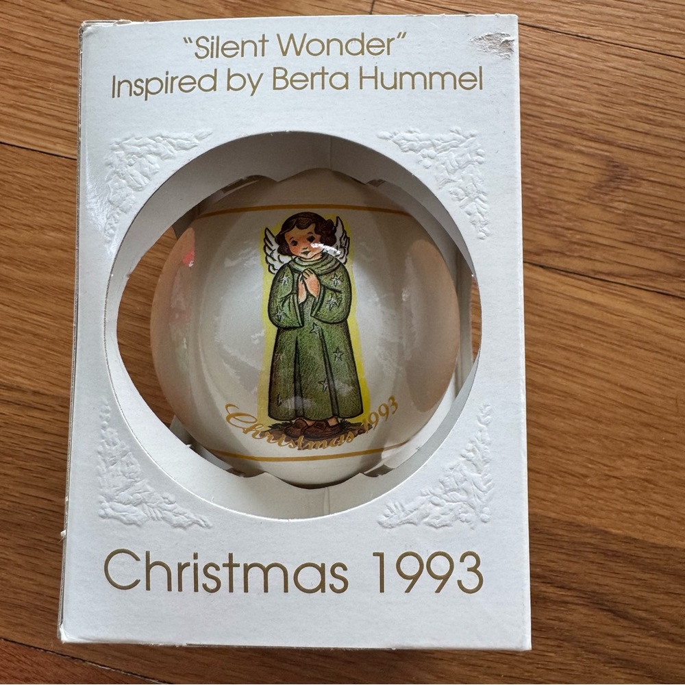 Silent Wonder Inspired by Berta Hummel Christmas Ornament 1993 With Box